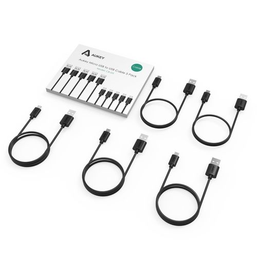 AUKEY CB-D5 zestaw kabli Quick Charge micro USB (5-pack) na Arena.pl