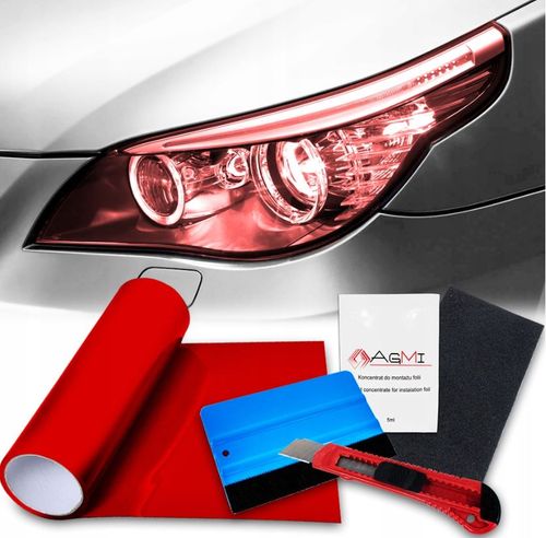 FOLIA DO LAMP CZERWONA 2 METRY + ZESTAW XXL na Arena.pl