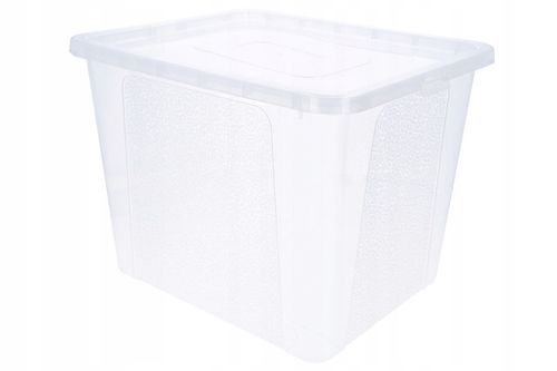 Pojemnik 30 l przezroczysty z pokrywą BPA free do przechowywania na Arena.pl