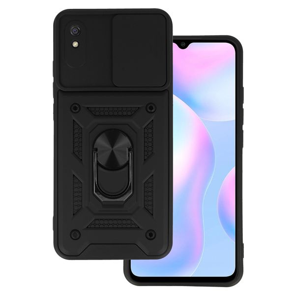 Slide Camera Armor Case do Xiaomi Redmi 9A Czarny zdjęcie 1