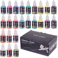 farby farbki akrylowe do aerografu 24x 20ml różne kolory duży zestaw
