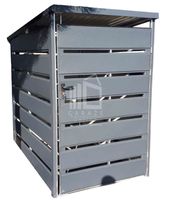 Wiata śmietnikowa spad tył 1x1,5m antracyt Schowek ogrodowy ID511