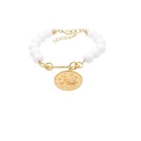 bransoletka dzień noc z agatami (b21/kor/63au)