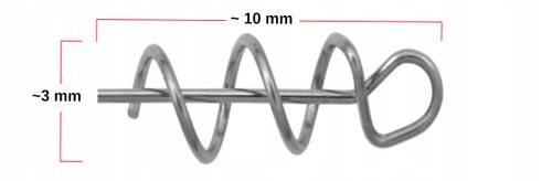 MICRO Wkrętka Wkręt do przynęt miękkich MICRO Spiral XS (10 mm) 8 szt na Arena.pl
