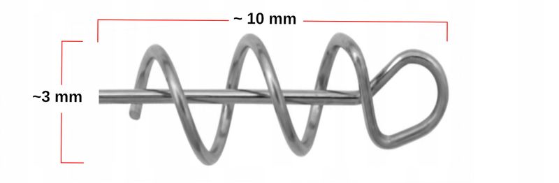 MICRO Wkrętka Wkręt do przynęt miękkich MICRO Spiral XS (10 mm) 8 szt zdjęcie 2