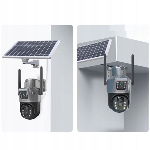 ZEWNĘTRZNA KAMERA SOLARNA 4K DWA OBIEKTYWY 4G KARTA SIM 8MP APLIKACJA na Arena.pl