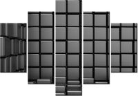 105CM 150CM OBRAZ 5 ELEM SZARE SZEŚCIANY DRUK