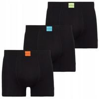 Bokserki Męskie Bawełniane Gładkie KLASYCZNE CZARNE MORAJ ZESTAW 3-SZT XXL