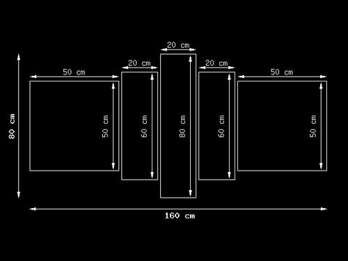 80cm 160cm obraz 5 elem Zabytkowa mapa druk ścienny cyfrowy na Arena.pl