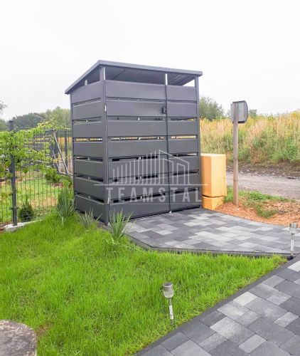 Wiata śmietnikowa spad tył 1,5x05m antracyt TS503 na Arena.pl