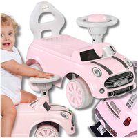 jeździk mini cooper chodzik pchacz klakson różowy dla dziecka, dziewczynki