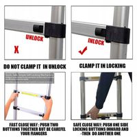 Drabina teleskopowa alu 12 stopni 3,8m (1,9+1,9)