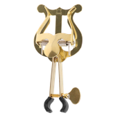 Lirka marszowa pulpit do trąbki i kornetu mosiądz Złota RMB Riedl 316