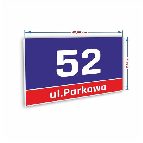 Tabliczka Tablica ADRESOWA Numer na dom 25 wzorów WYTRZYMAŁA 30x40 cm PCV na Arena.pl