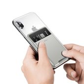 samoprzylepne etui do telefonu na kartę kredytową dokumenty szary