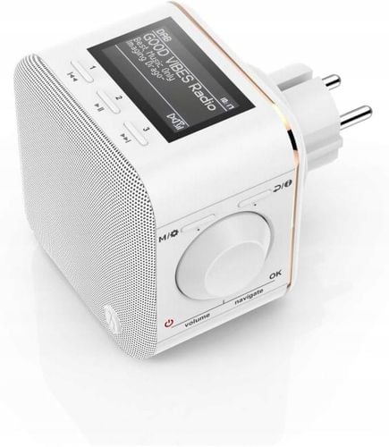 Radio sieciowe DAB+, FM Hama DR40BT-PlugIn wtyczkowe z gniazdkiem Białe HIT na Arena.pl