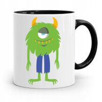 Kubek Czarny Dzień Dziecka Dla Córki Syna Potwór Z Nadrukiem Ze Zdjęciem