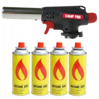 PALNIK NA KARTUSZ GAZOWY PISTOLET GAZOWY OPALARKA LUTOWNICA + 4x GAZ