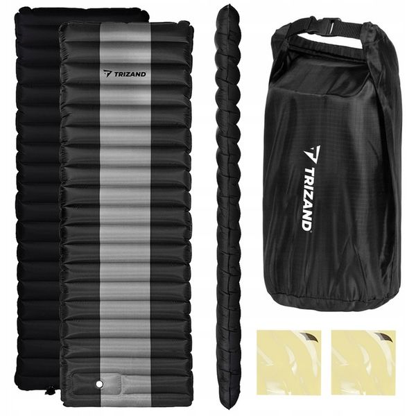 MATERAC DMUCHANY TURYSTYCZNY DO NAMIOTU ZWIJANY MOCNY + WBUDOWANA POMPKA zdjęcie 5