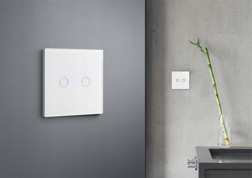 WŁĄCZNIK ŚWIATŁA SZKLANY DOTYKOWY POJEDYNCZY BIAŁY WIFI TUYA LED SZKŁO na Arena.pl