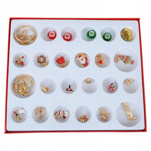 KALENDARZ ADWENTOWY DLA DZIECI ŚWIĄTECZNY 24 BRANSOLETKA BIŻUTERIA FASHION na Arena.pl