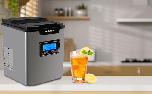 Kostkarka Domowa Maszyna Do Lodu Srebrna Szara Wydajna Łatwa w Obsłudze na Arena.pl