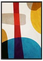 Plakat kolorowa abstrakcja geometryczna 40x50 cm w czarnej ramie