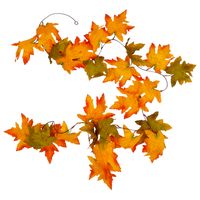 GIRLANDA JESIENNA KOLOROWE LIŚCIE JESIENNE PNĄCZE 180cm JESIENNA DEKORACJA