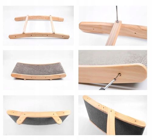 Drapak drewniany dla kota legowisko leżanka 2w1 mata do drapania (F066) na Arena.pl