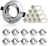 Oprawy sufitowe LED 30 szt. ramka 68 mm obrotowe chrom poler GU10 230 V