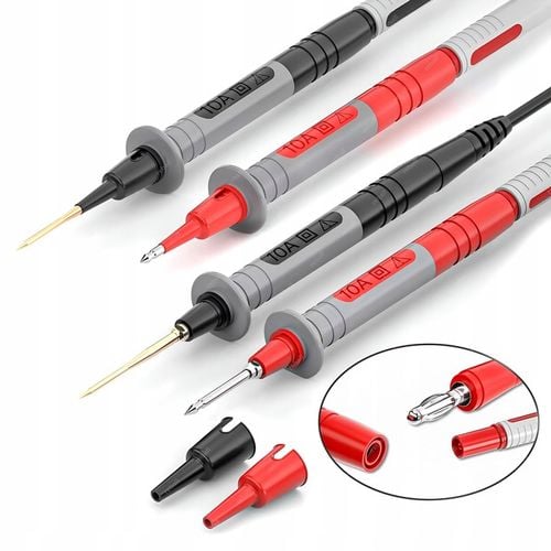 PRZEWODY POMIAROWE KABLE DO MIERNIKA SONDY DŁUGIE IGŁY CLEQEE P1033B na Arena.pl