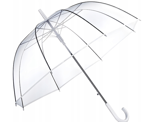 PARASOL PRZEZROCZYSTY DUŻY SKŁADANY PARASOLKA ŚLUBNA AUTOMAT na Arena.pl