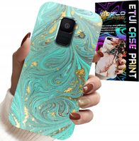 ETUI DO SAMSUNG A6 2018 - MARMURKOWE WZORY + SZKŁO HARTOWANE