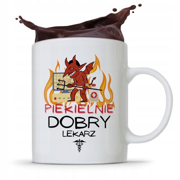 Kubek Dla Doktora Piekielnie Dobry Lekarz Z Nadrukiem Ze Zdjęciem zdjęcie 1