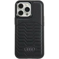 Audi Synthetic Leather MagSafe iPhone 15 Pro 6.1" czarny/black hardcase