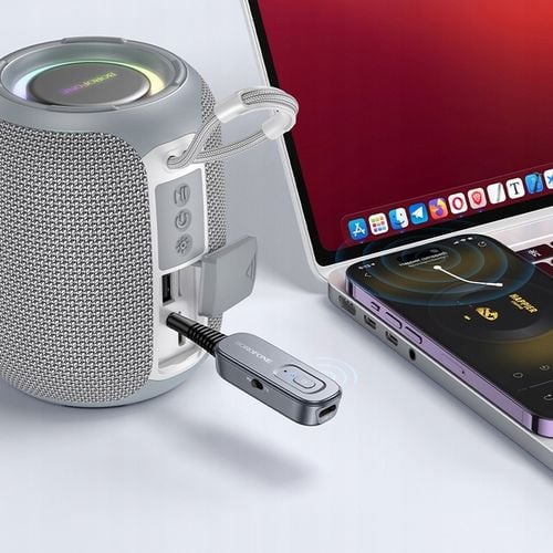 Borofone Odbiornik dźwięku Bluetooth AUX BC51 Clear Way szary na Arena.pl