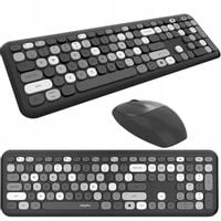 BEZPRZEWODOWY ZESTAW KLAWIATURA MEMBRANOWA Z MYSZKĄ MOFII 666 2.4G CZARNY