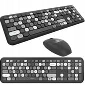 BEZPRZEWODOWY ZESTAW KLAWIATURA MEMBRANOWA Z MYSZKĄ MOFII 666 2.4G CZARNY