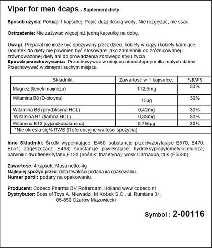 supl.diety viper (4 caps) na Arena.pl