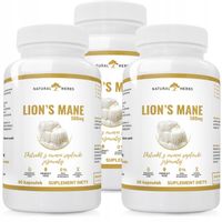 Lions Mane 500mg Soplówka jeżowata PAMIĘĆ 3x60kap