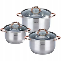 Garnki stalowe 6 ele. KINGHOFF Rosegold KH-1762