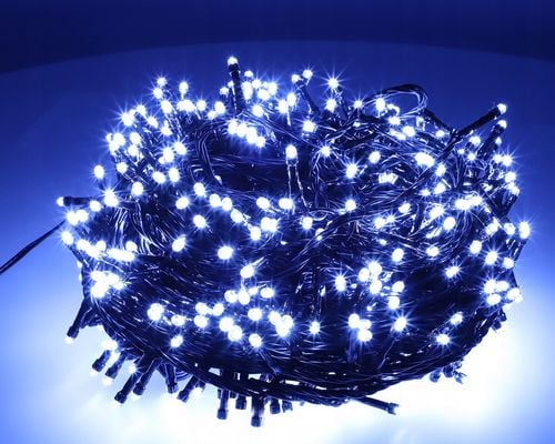 lampki choinkowe 400 led - zimne białe na choinkę świąteczne girlanda na Arena.pl