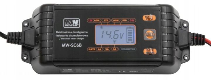 ŁADOWARKA DO AKUMULATORA 12V 24V MW-SC6B MWPower zdjęcie 2