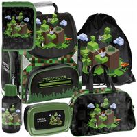 TORNISTER ZESTAW SZKOLNY PASO plecak PIXEL klasa 1-3 ZESTAW 6w1