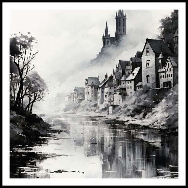 Plakat 70x70cm Mglisty Refleks zdjęcie 3
