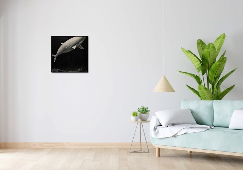 Plakat 50x50cm Biały Wieloryb zdjęcie 4