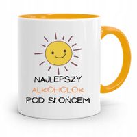 Dla Alkoholika Pijaka Kubek Żółty Na Prezent Z Nadrukiem Ze Zdjęciem
