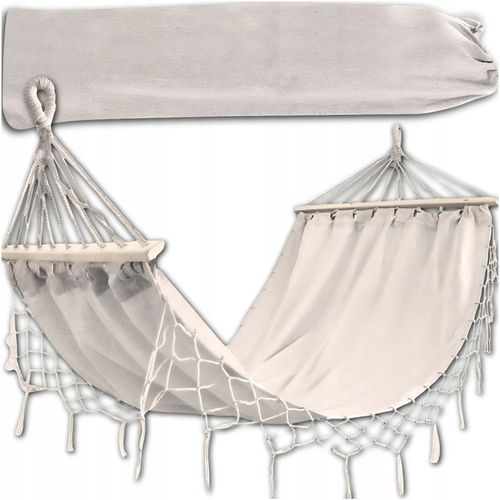 Wygodny HAMAK OGRODOWY BOHO makrama HUŚTAWKA ogrodowa LEŻAK WISZĄCY mocny na Arena.pl
