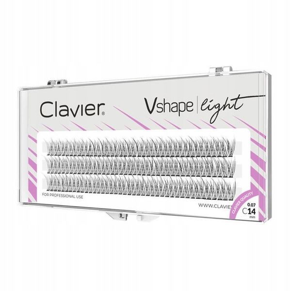 Clavier Kępki Rzęs Vshape Light 14mm zdjęcie 5