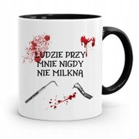 Kubek Czarny Prezent Dentysty Ludzie Nie Milkną Z Nadrukiem Ze Zdjęciem